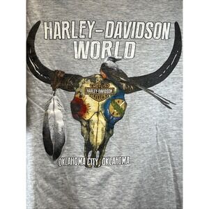 Harley-Davidson Men's T-Shirt Ohlahoma City Size XL Gray